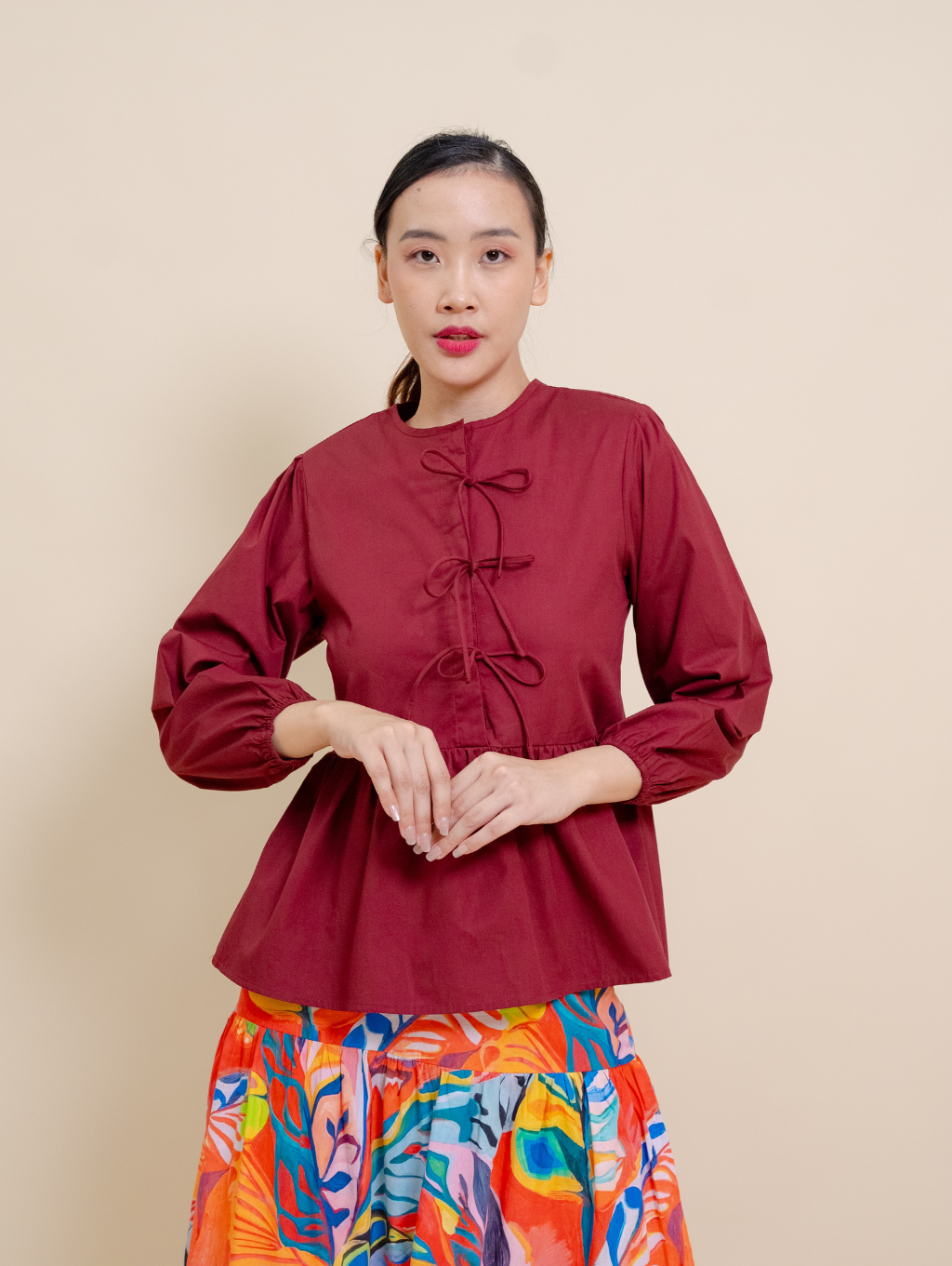 Tallulah Top - Maroon