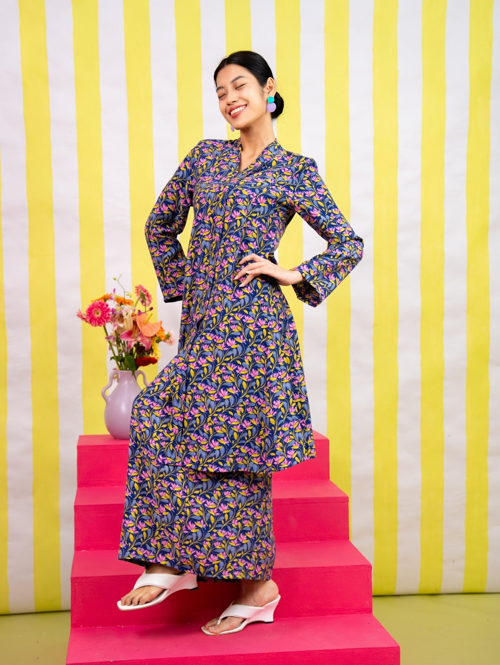 Rosa Maxi Kebaya - Marlowe Blue