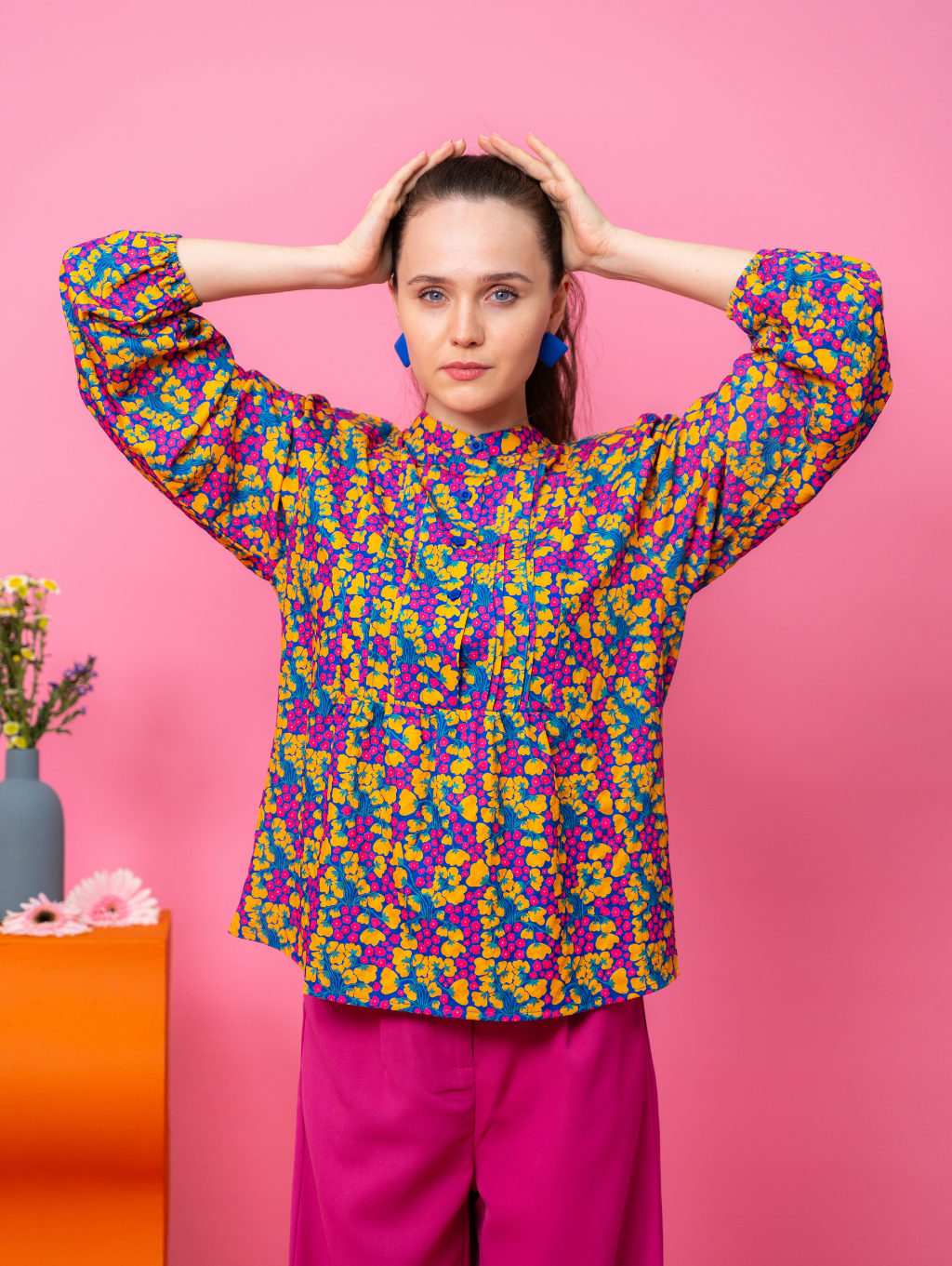 Misty Blouse - Eulalia Blue