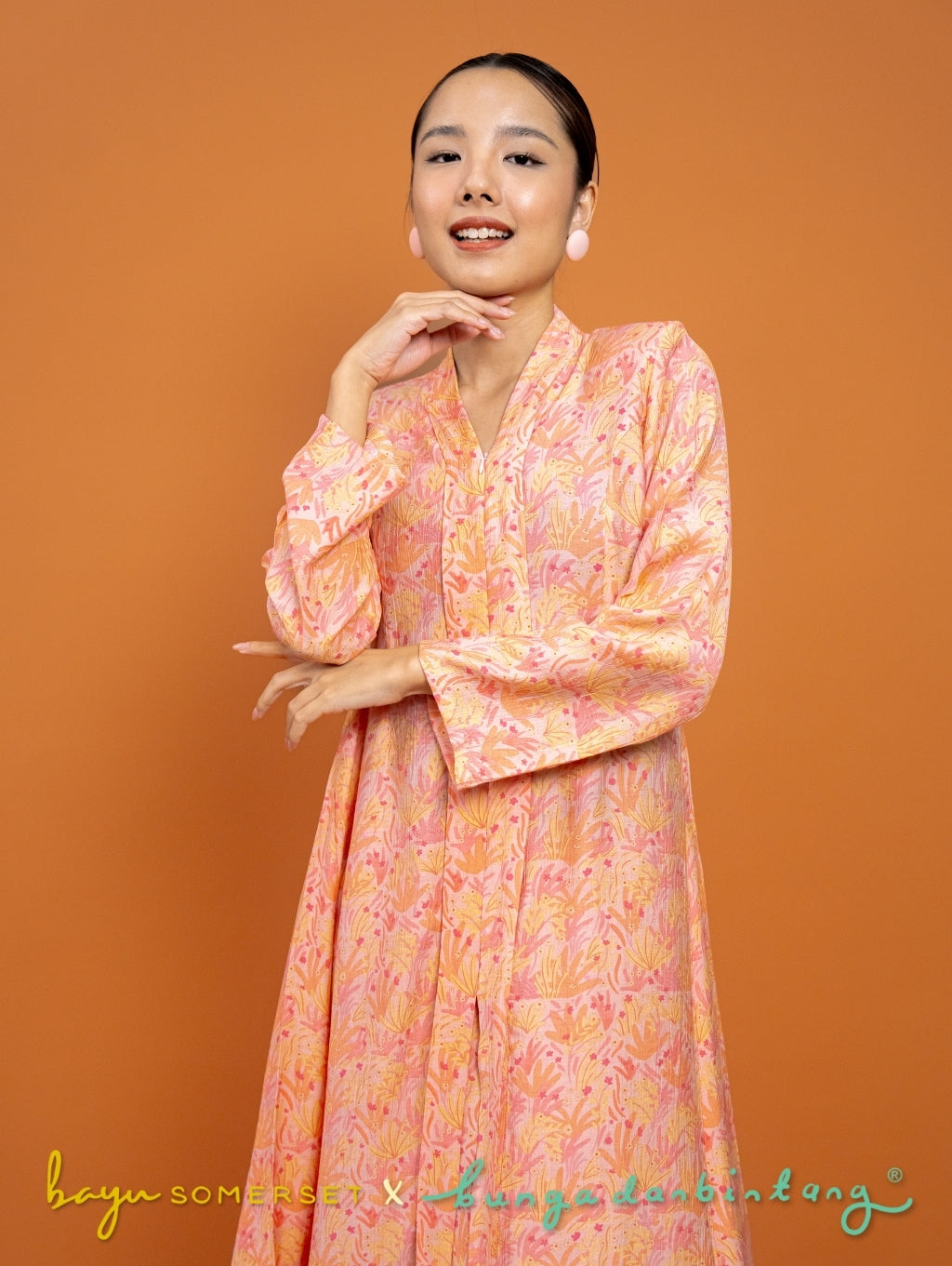 Rosa Maxi Kebaya in Indah Pink
