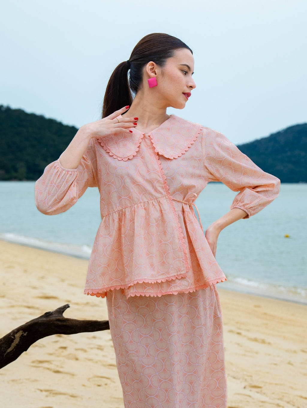 (DEFECT ITEM) Tallulah Set in Sandy Pink