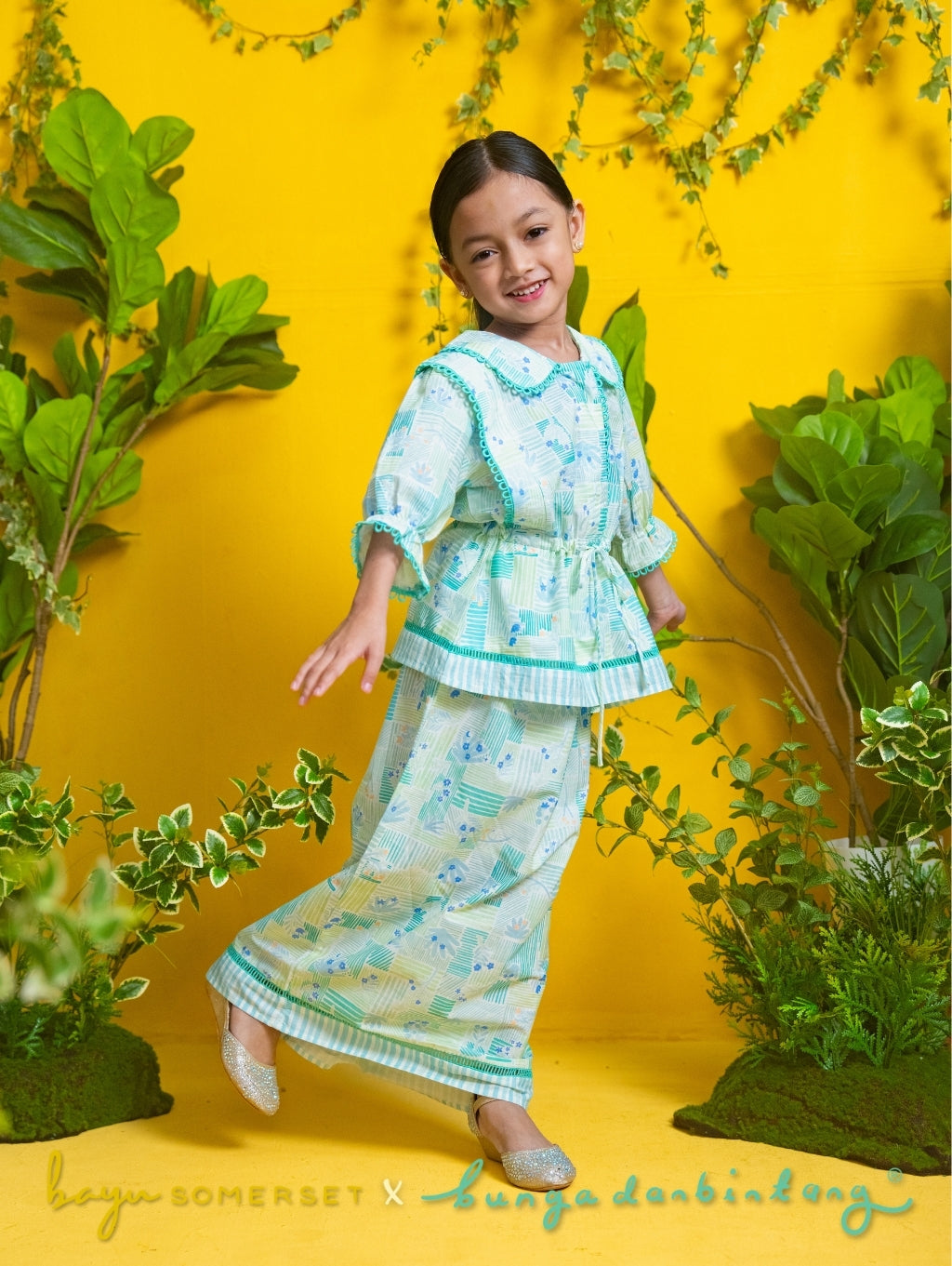 KIDS Tallulah Set in Kasih Green