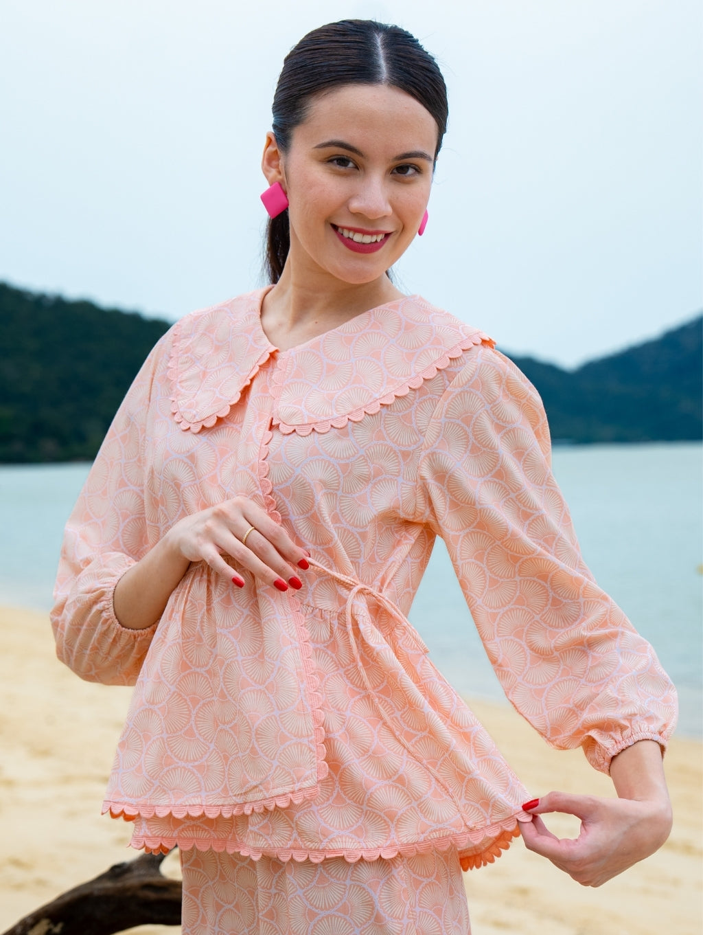 (DEFECT ITEM) Tallulah Set in Sandy Pink