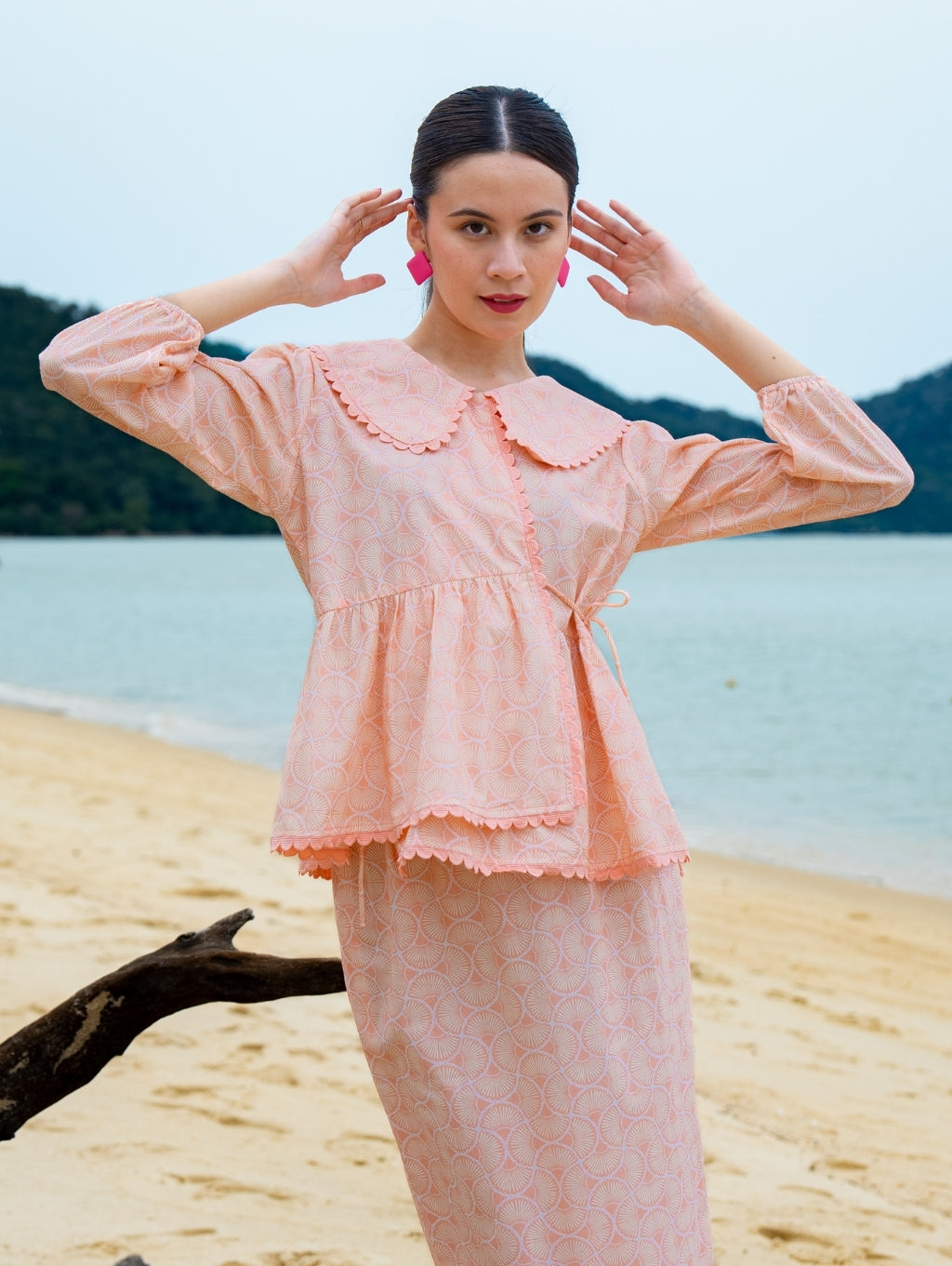 (DEFECT ITEM) Tallulah Set in Sandy Pink