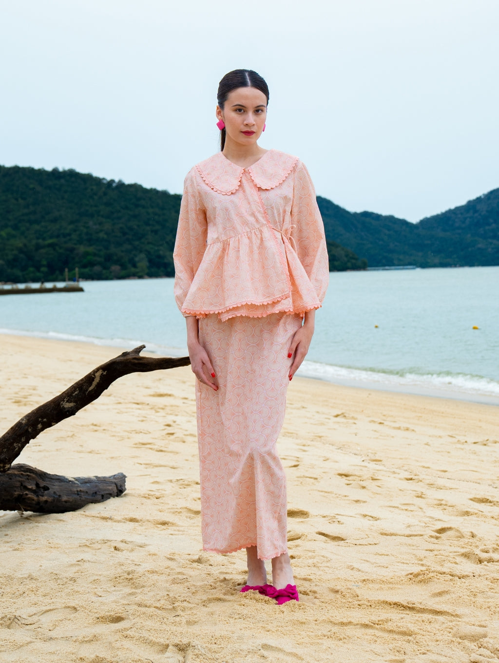 (DEFECT ITEM) Tallulah Set in Sandy Pink