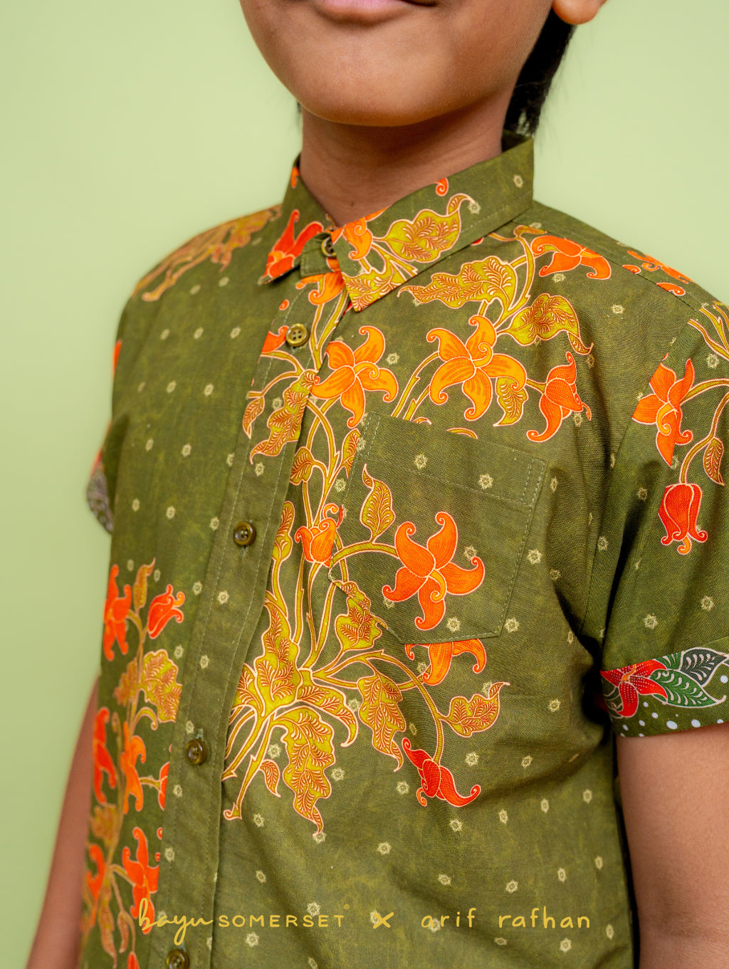 KIDS Basil Shirt - Kelumpang Hijau