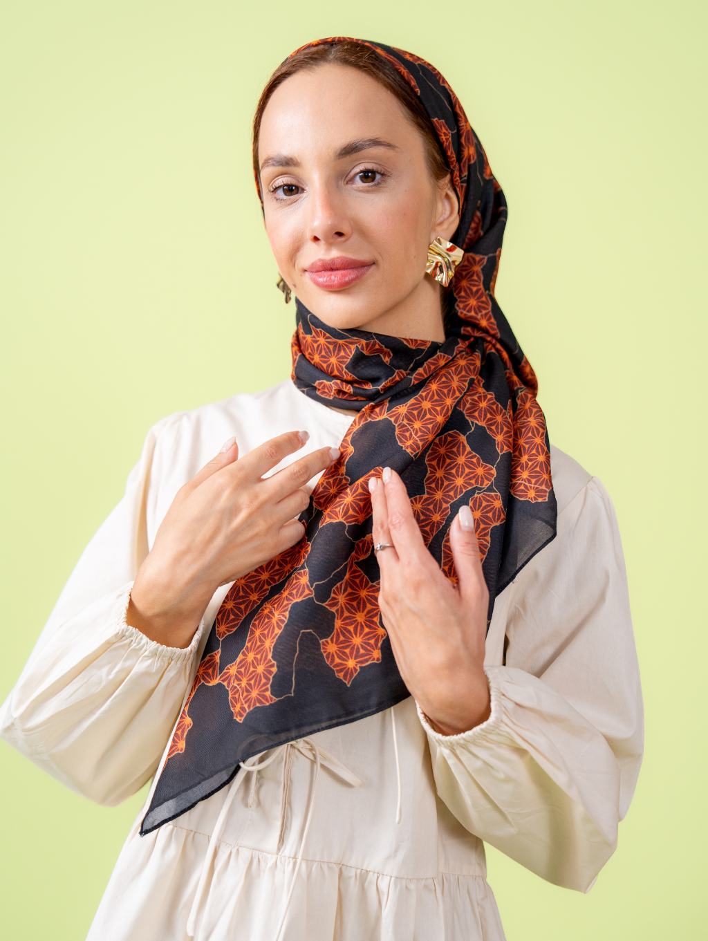Square Scarf - Blaze Red