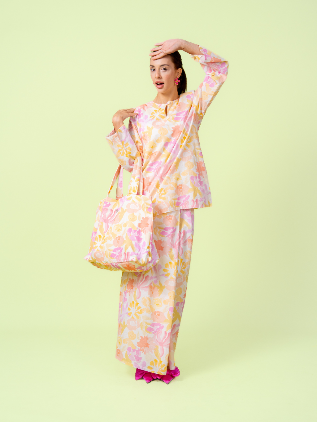 Canvas Tote Bag - Calanthe Pink