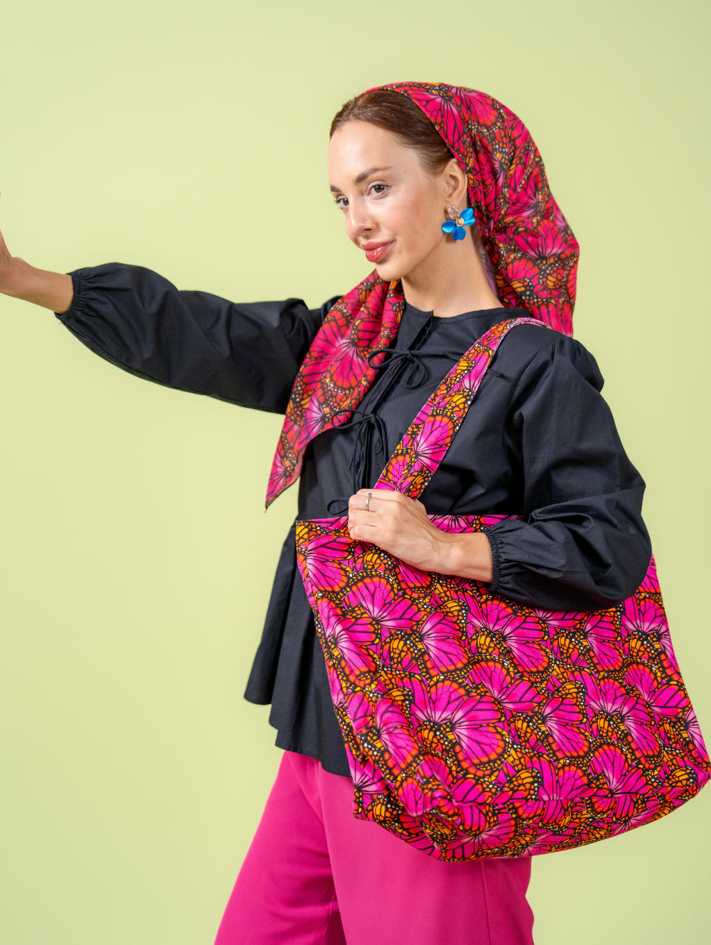 Canvas Tote Bag - Mariposa Fuchsia