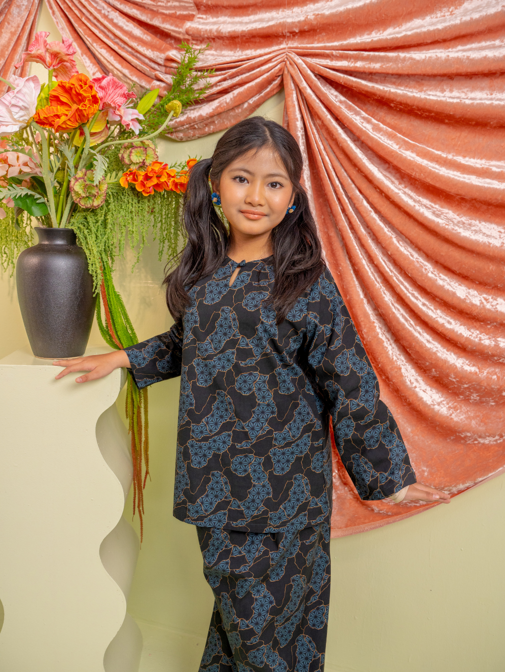 KIDS Blaze Kurung - Black