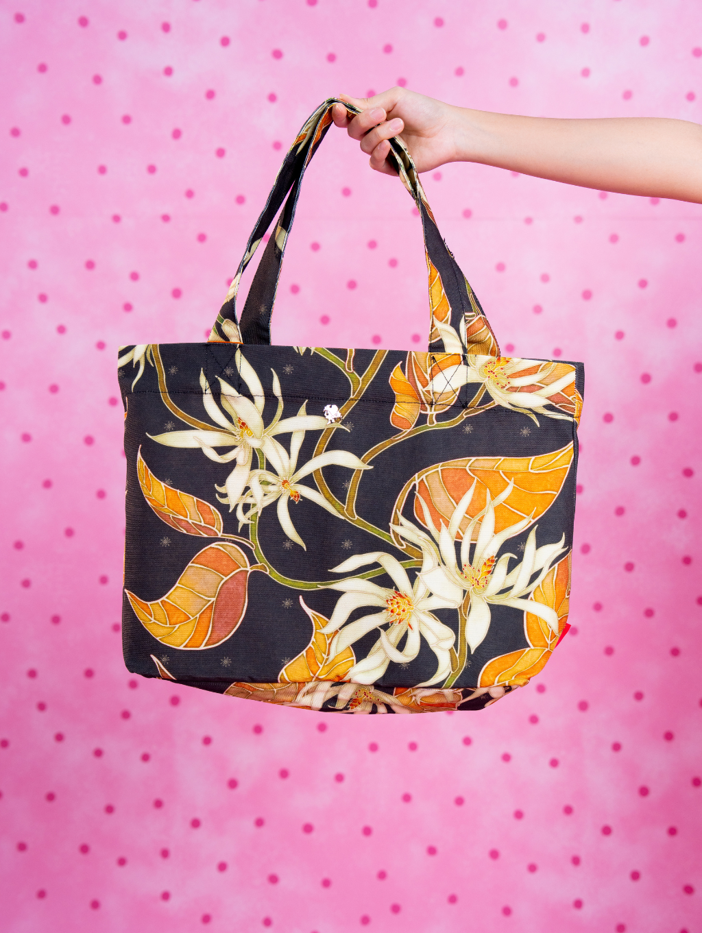 Canvas Tote Bag - Cempaka Hitam