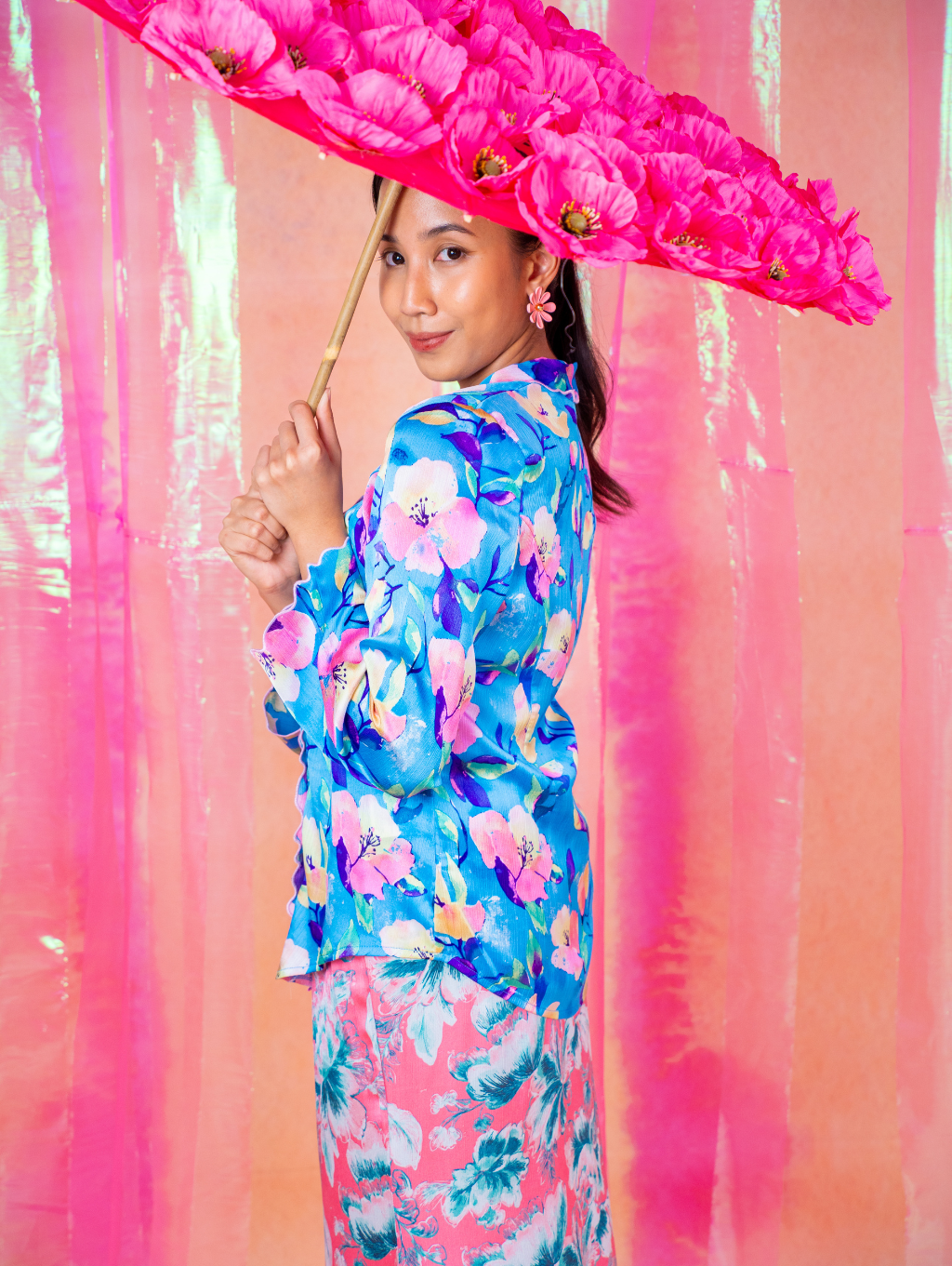 Elora Kebaya Top - Lily Blue