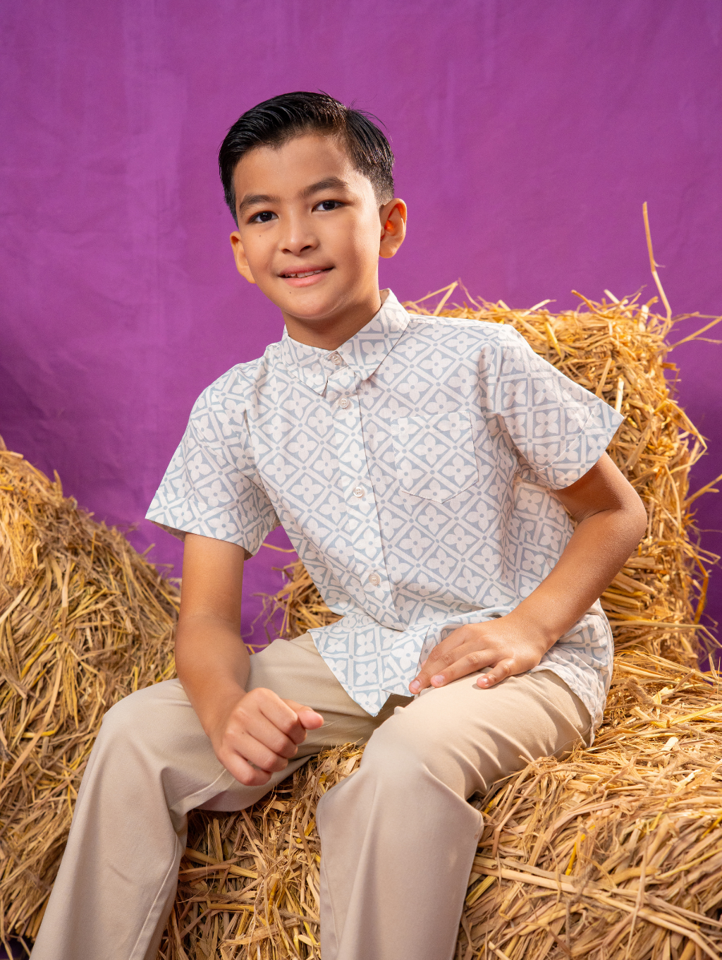 KIDS Basil Shirt - Natura Cream