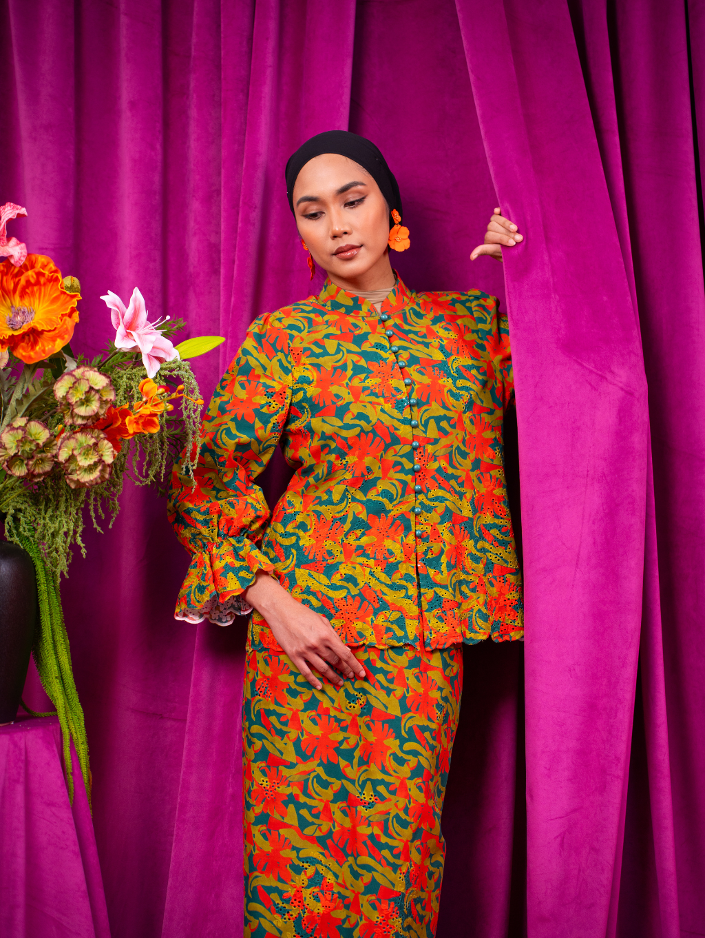 Elise Embroidery Kebaya - Paloma Emerald