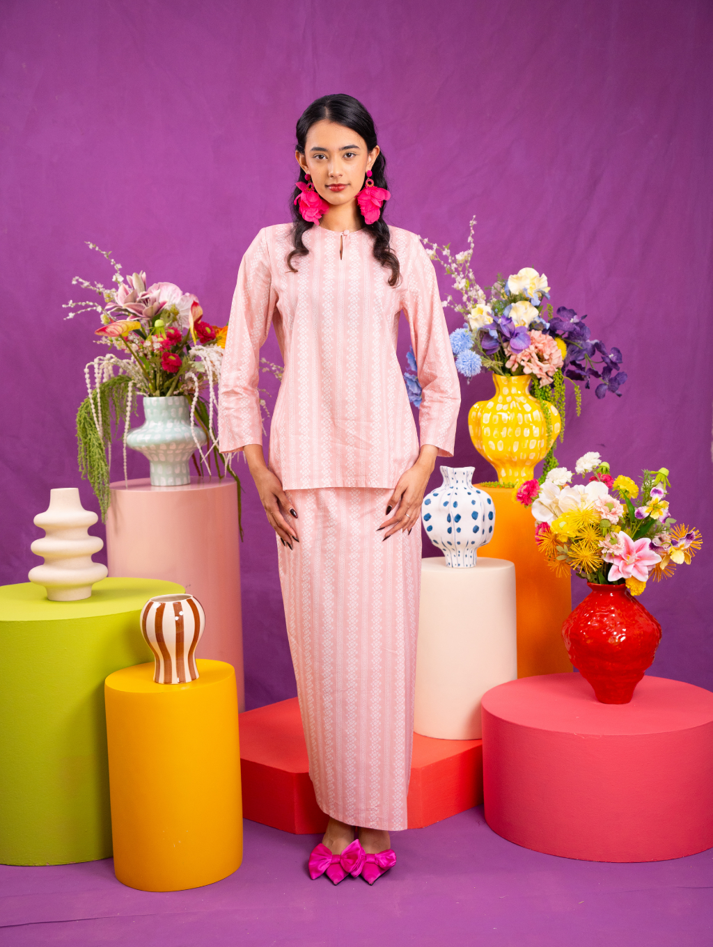 Mandisa Kurung in Pink
