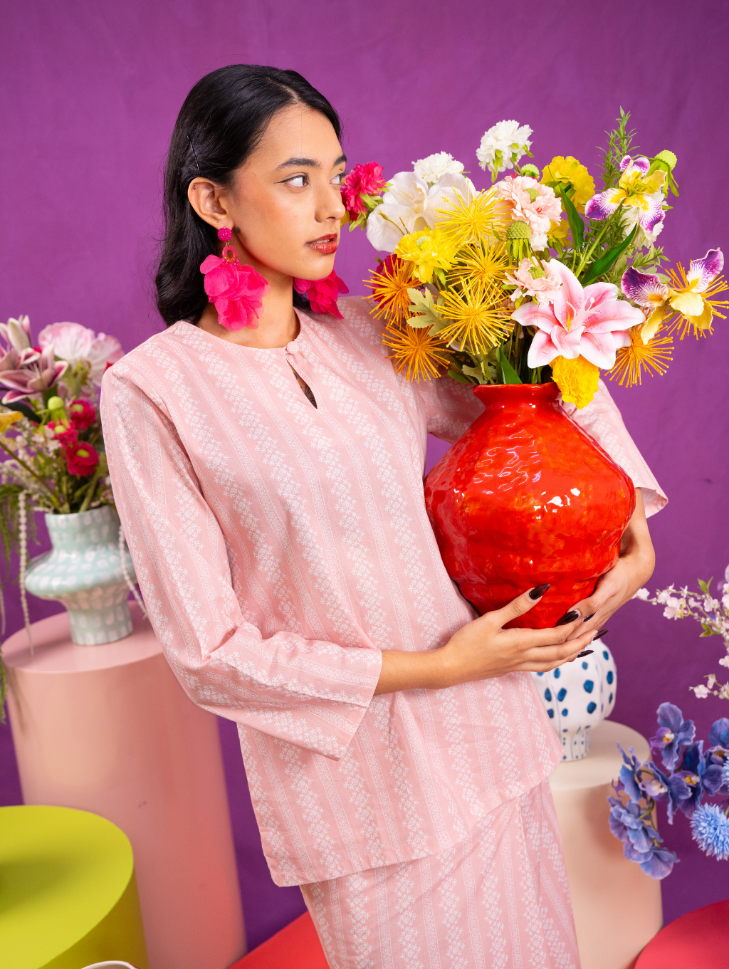 Mandisa Kurung in Pink