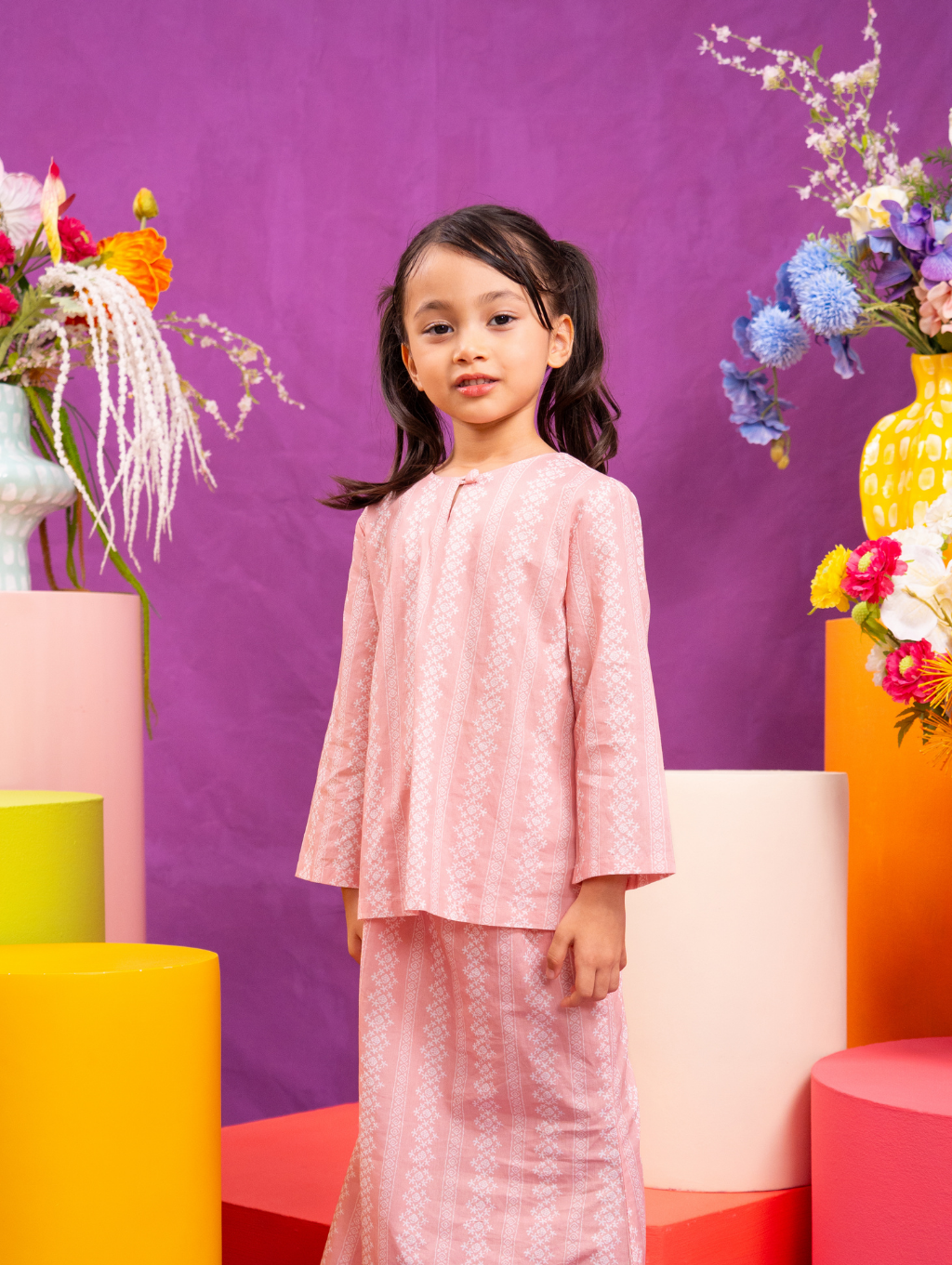 KIDS Mandisa Kurung in Pink