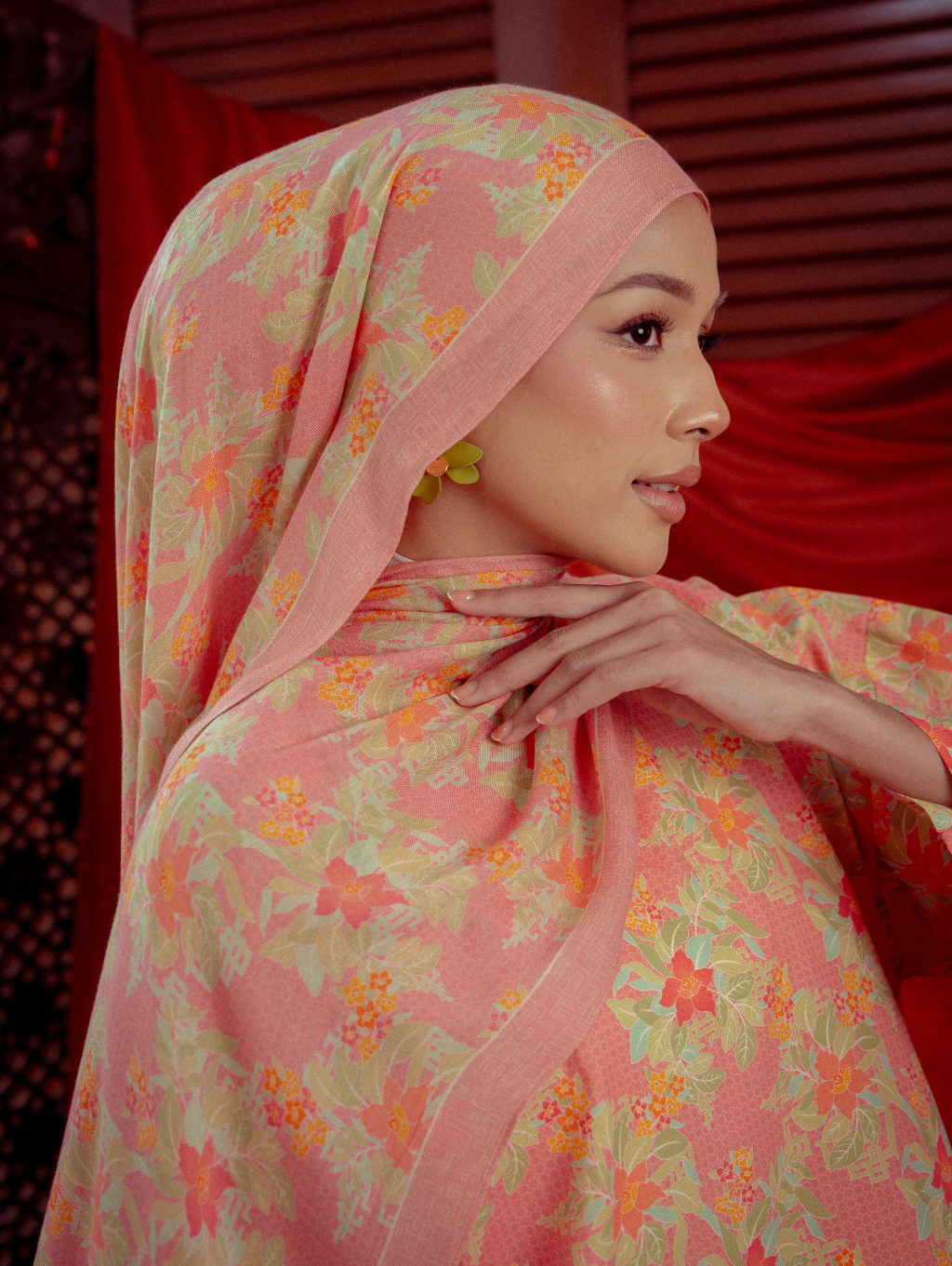 Lana Modal Shawl - Warisan Merah Jambu