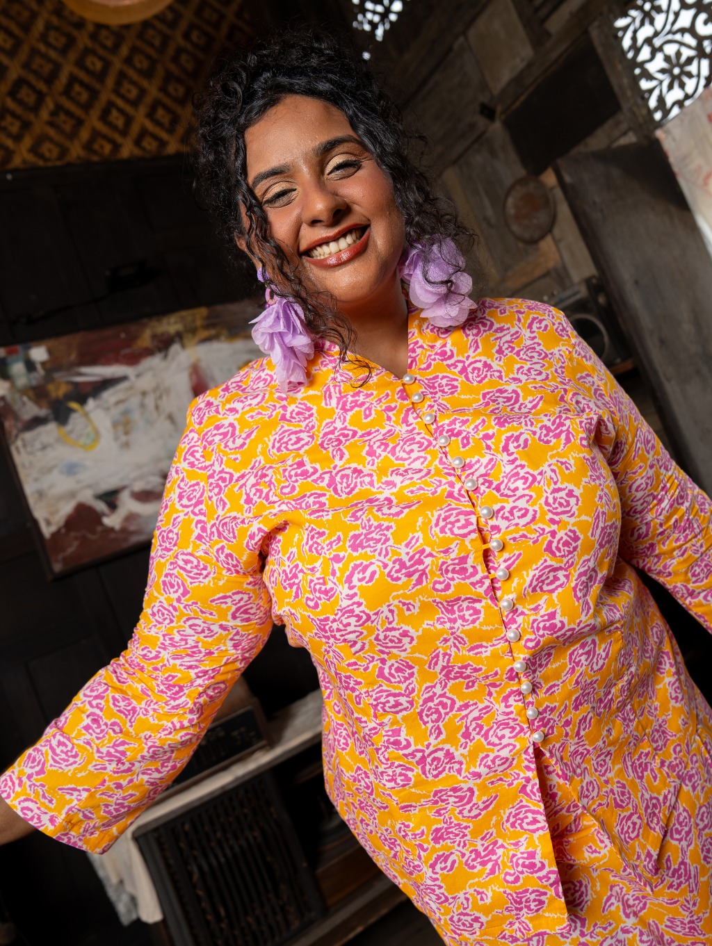 Melour Kebaya - Cloverly Yellow
