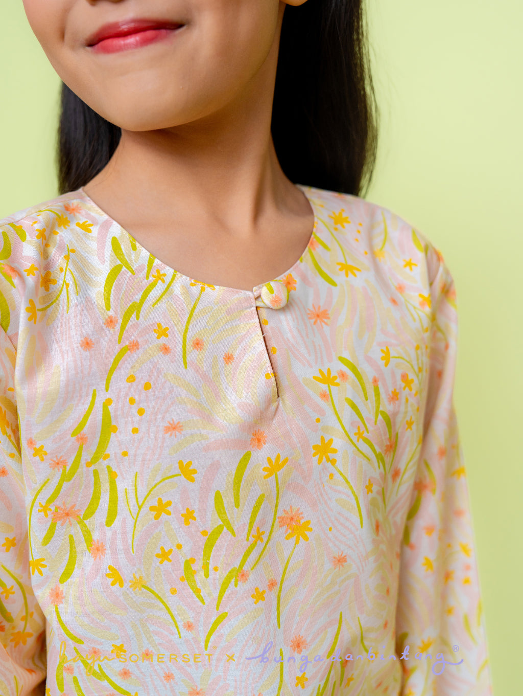 KIDS Fleur Kurung - Pink