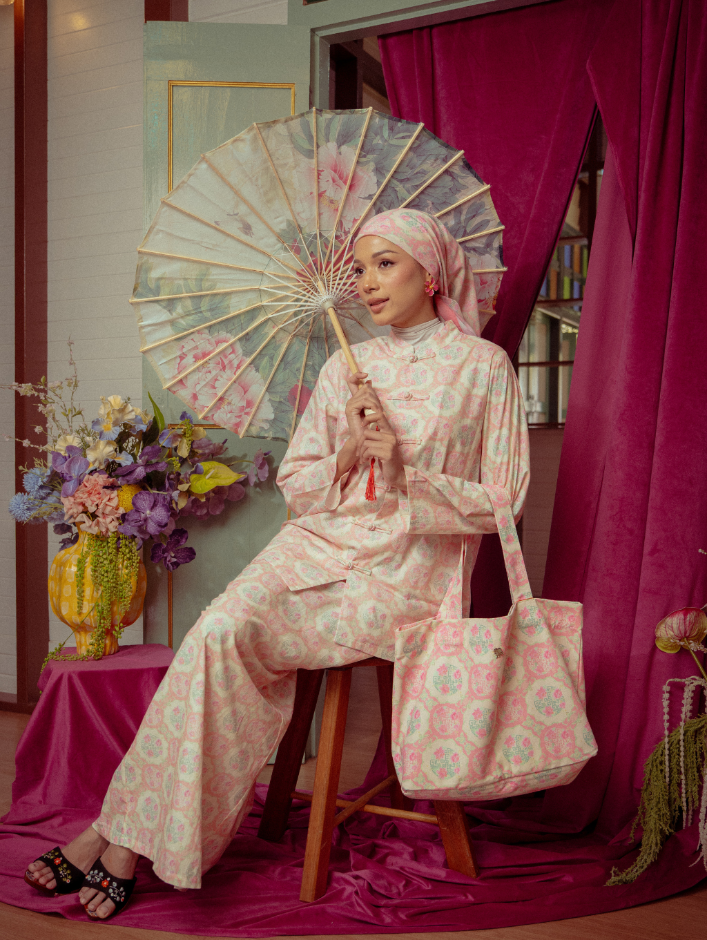 Mandarin Kurung - Gui Peach