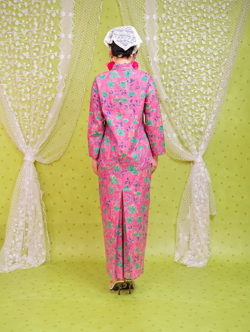 Noura Scalloped Kurung - Strawbliss Pink