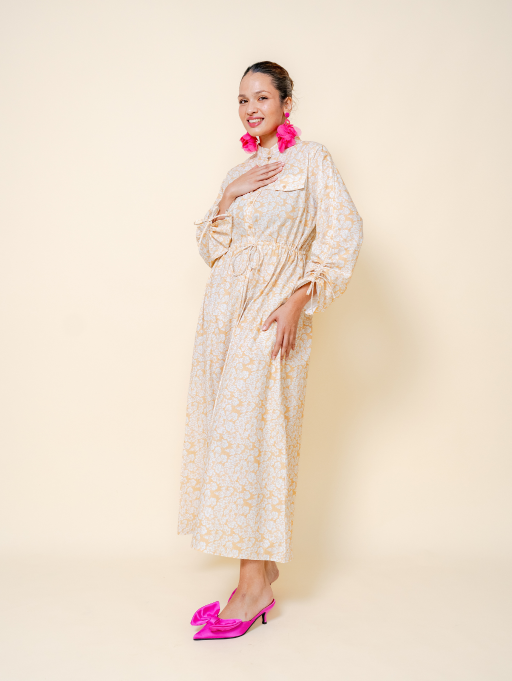 (DEFECT ITEM) Thea Dress - Yellow