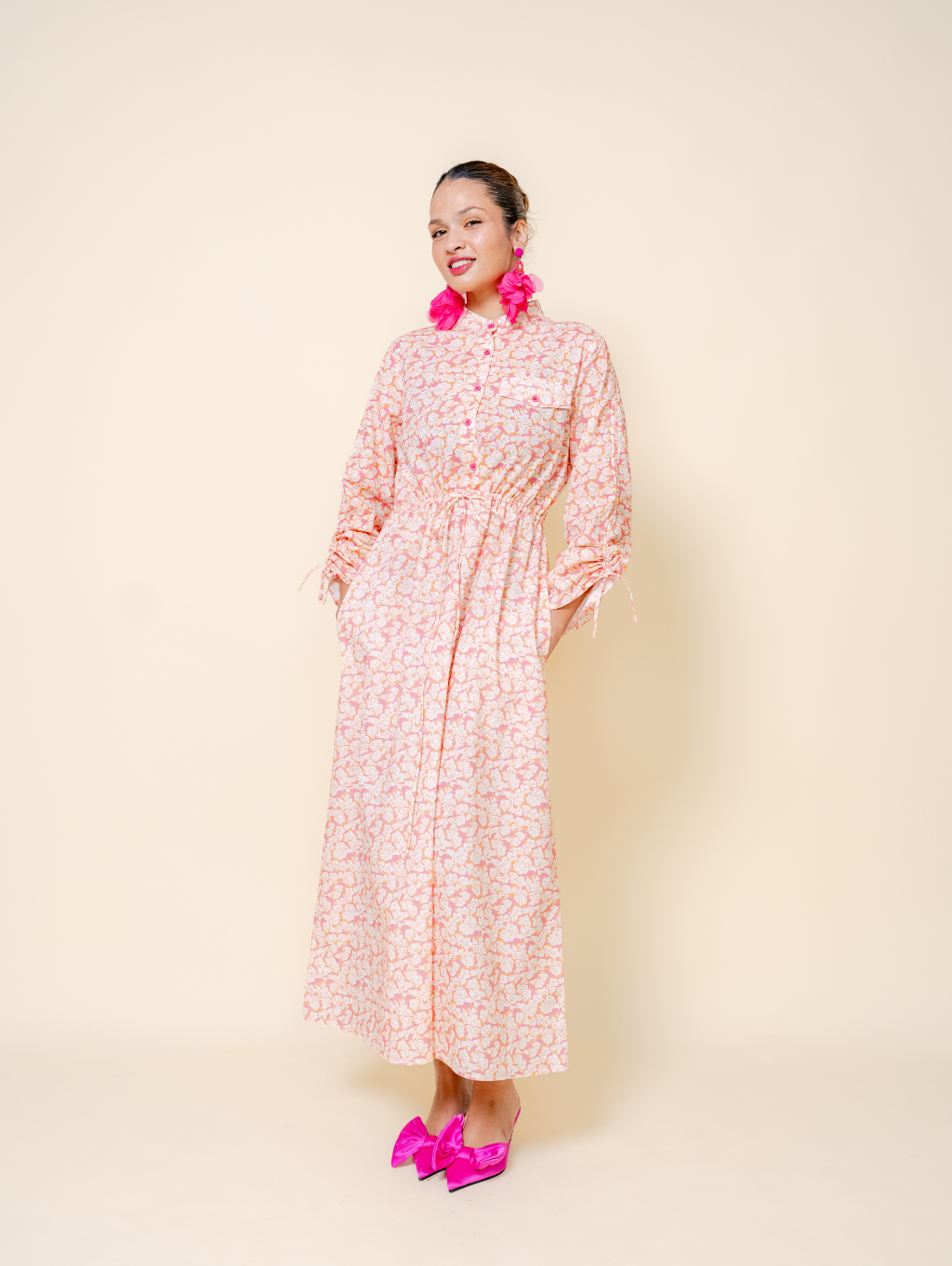 (DEFECT ITEM) Thea Dress - Pink
