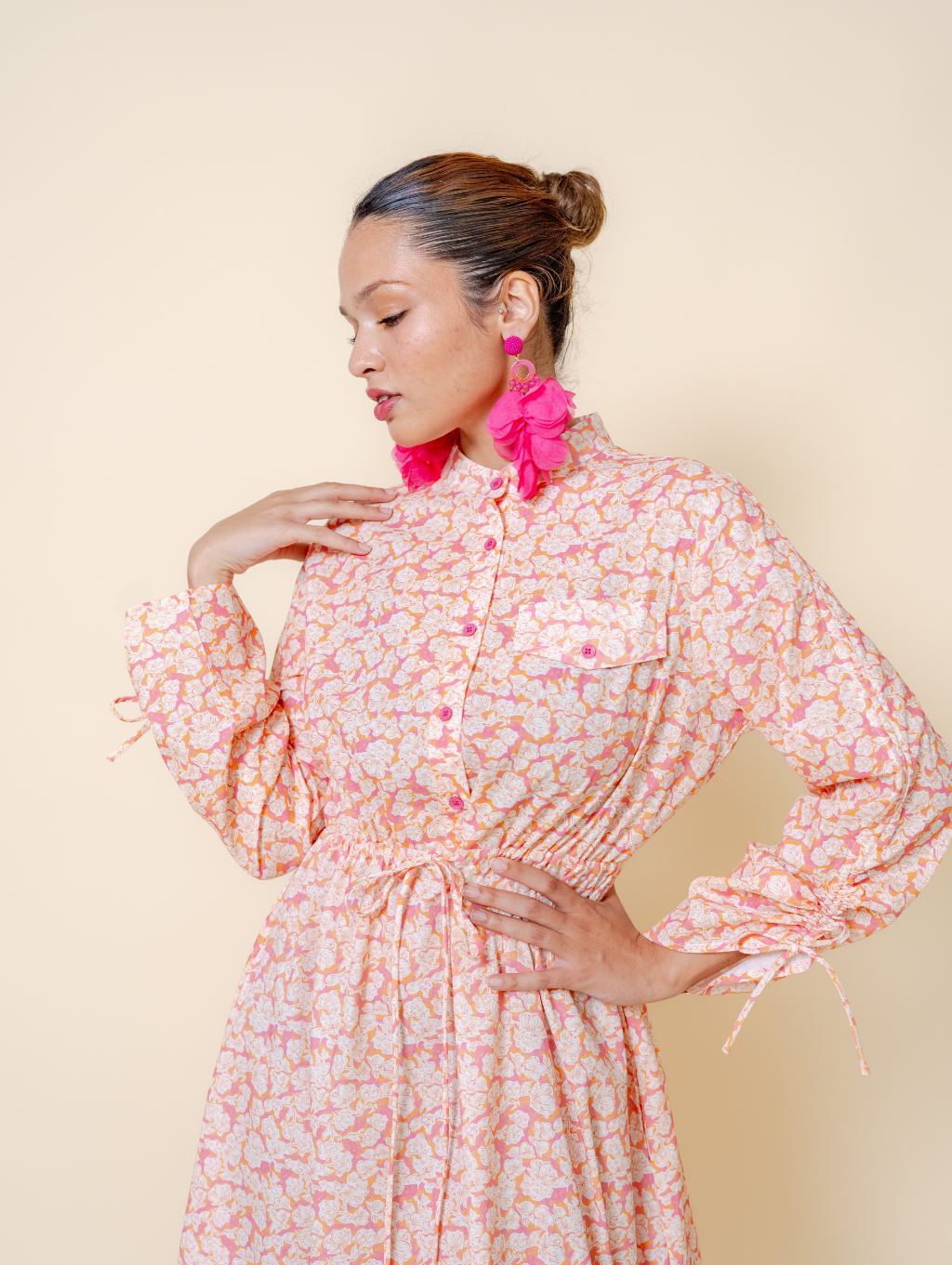 (DEFECT ITEM) Thea Dress - Pink