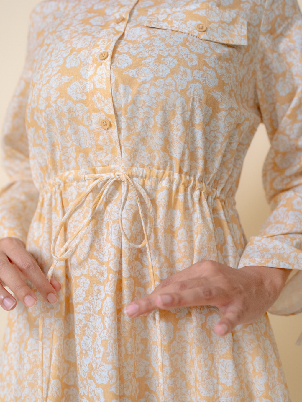 (DEFECT ITEM) Thea Dress - Yellow