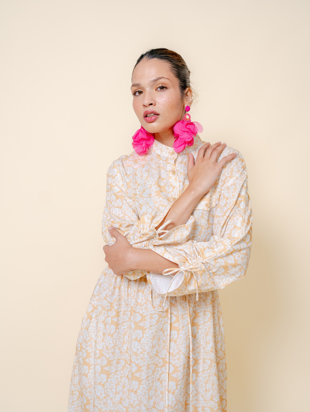 (DEFECT ITEM) Thea Dress - Yellow