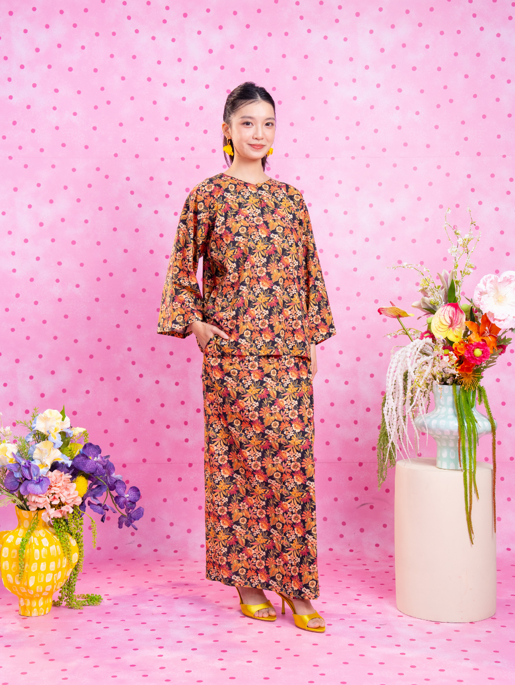 Tilly Oversized Kurung - Tulianne Black