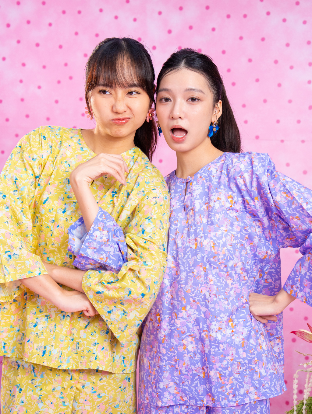 Tilly Oversized Kurung - Seafoam Lilac