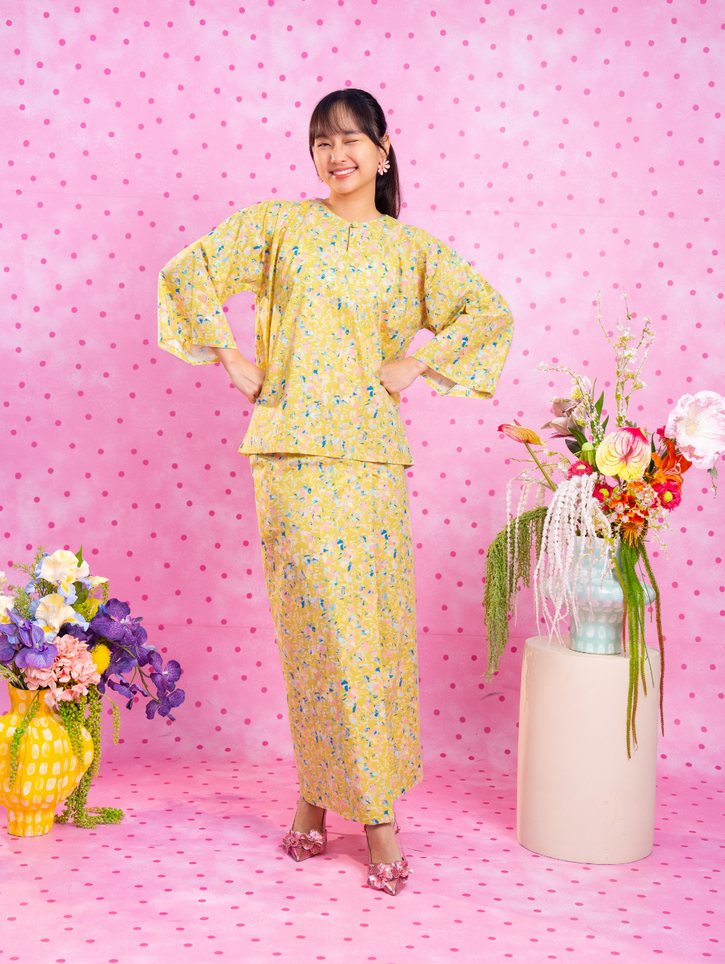 Tilly Oversized Kurung - Seafoam Green