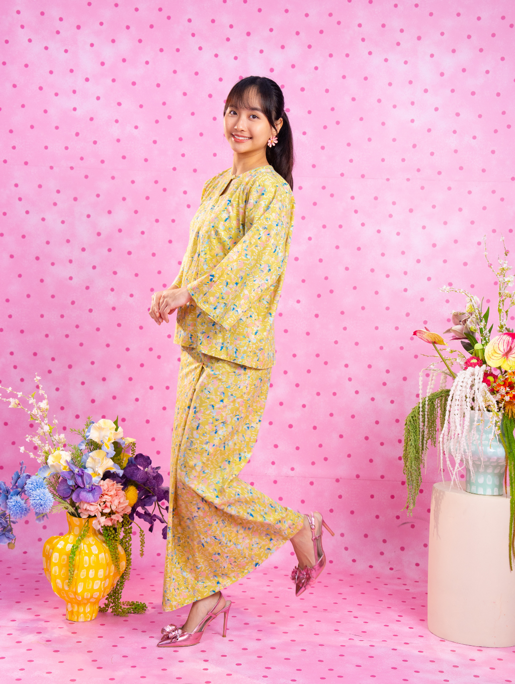 Tilly Oversized Kurung - Seafoam Green