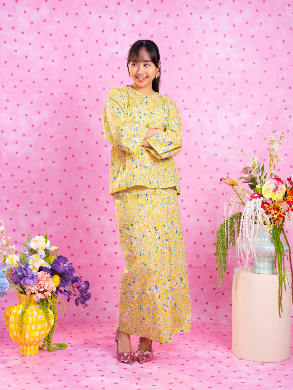 Tilly Oversized Kurung - Seafoam Green