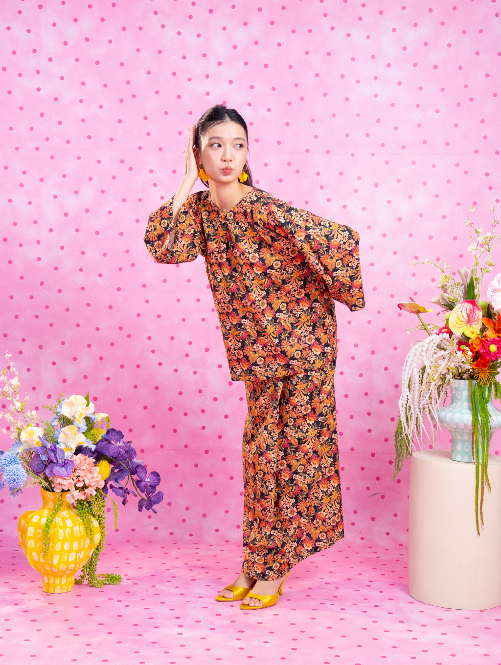 Tilly Oversized Kurung - Tulianne Black