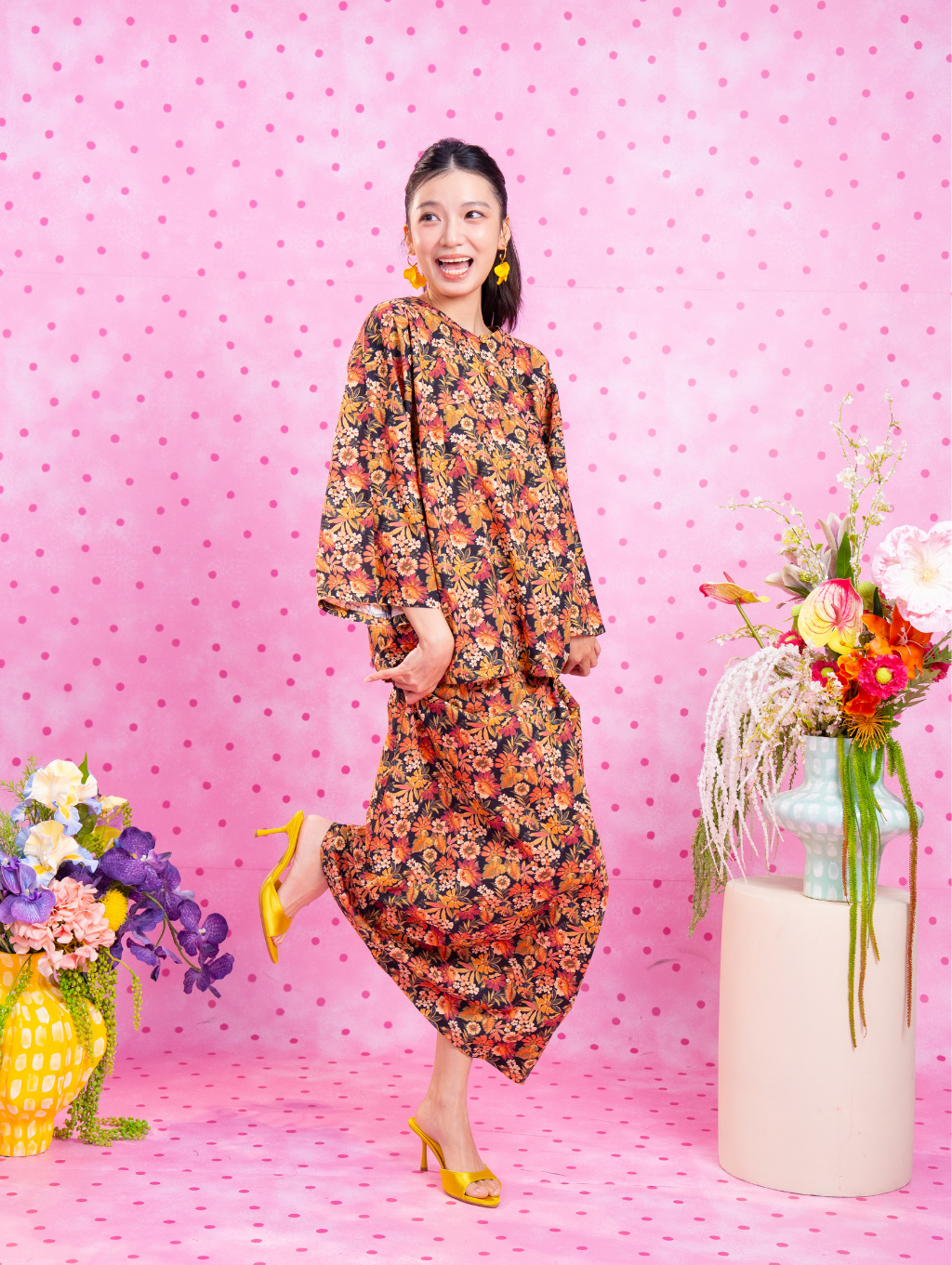 Tilly Oversized Kurung - Tulianne Black