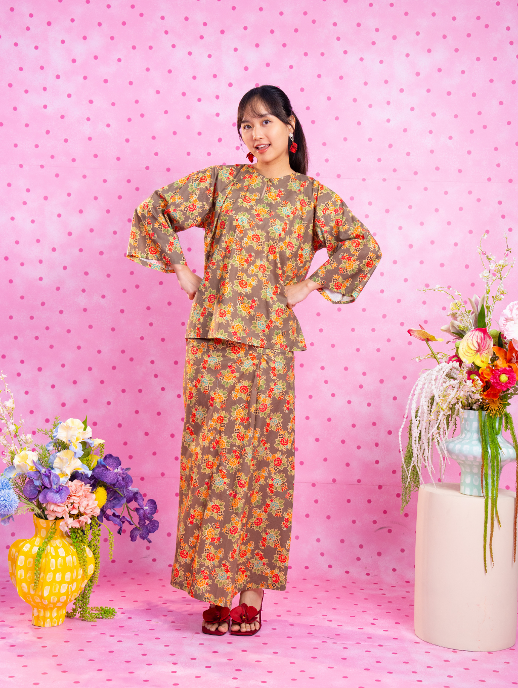 Tilly Oversized Kurung - Meadow