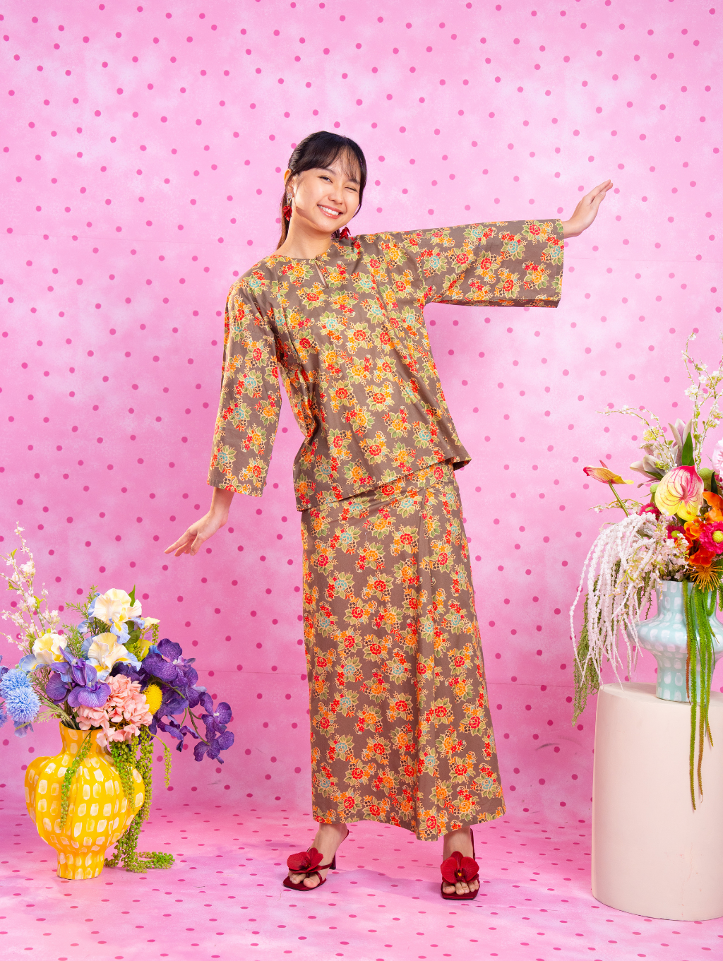 Tilly Oversized Kurung - Meadow