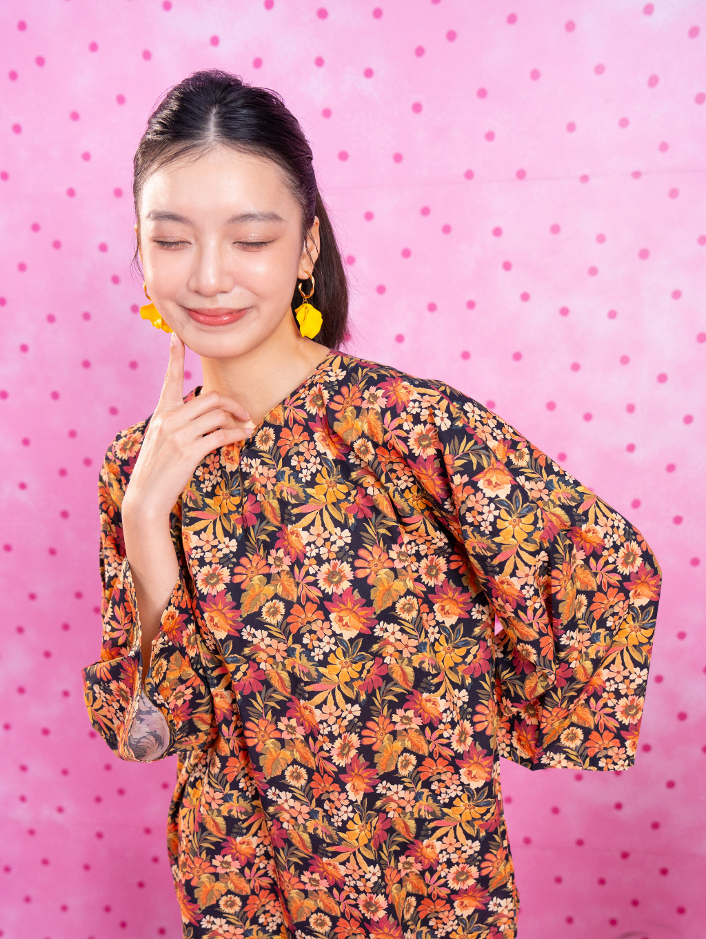 Tilly Oversized Kurung - Tulianne Black