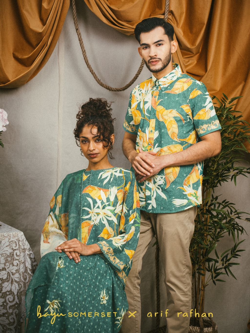 Elora Kurung - Cempaka Teal (with shawl)