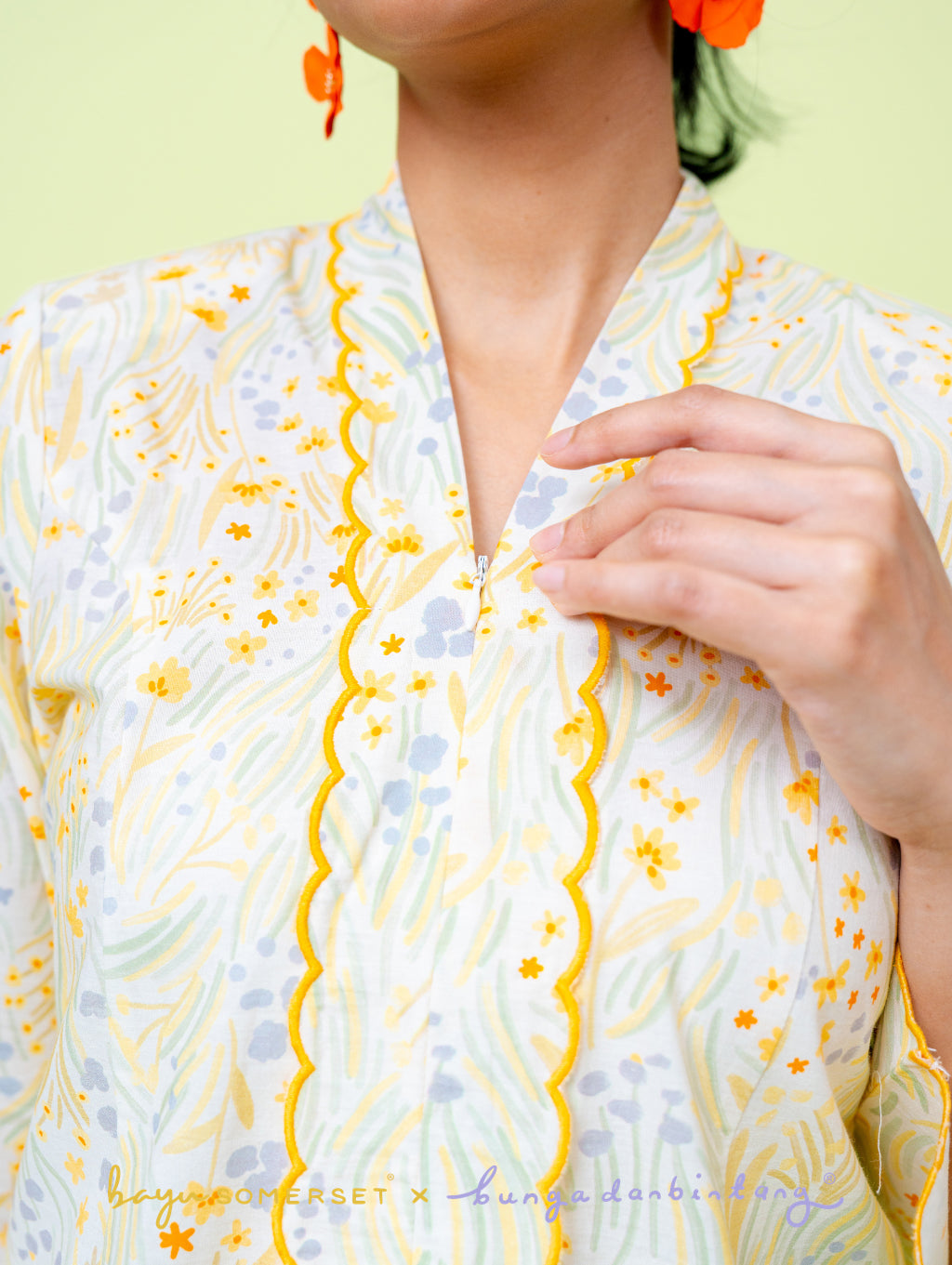Elora Kebaya - Wildflower Yellow