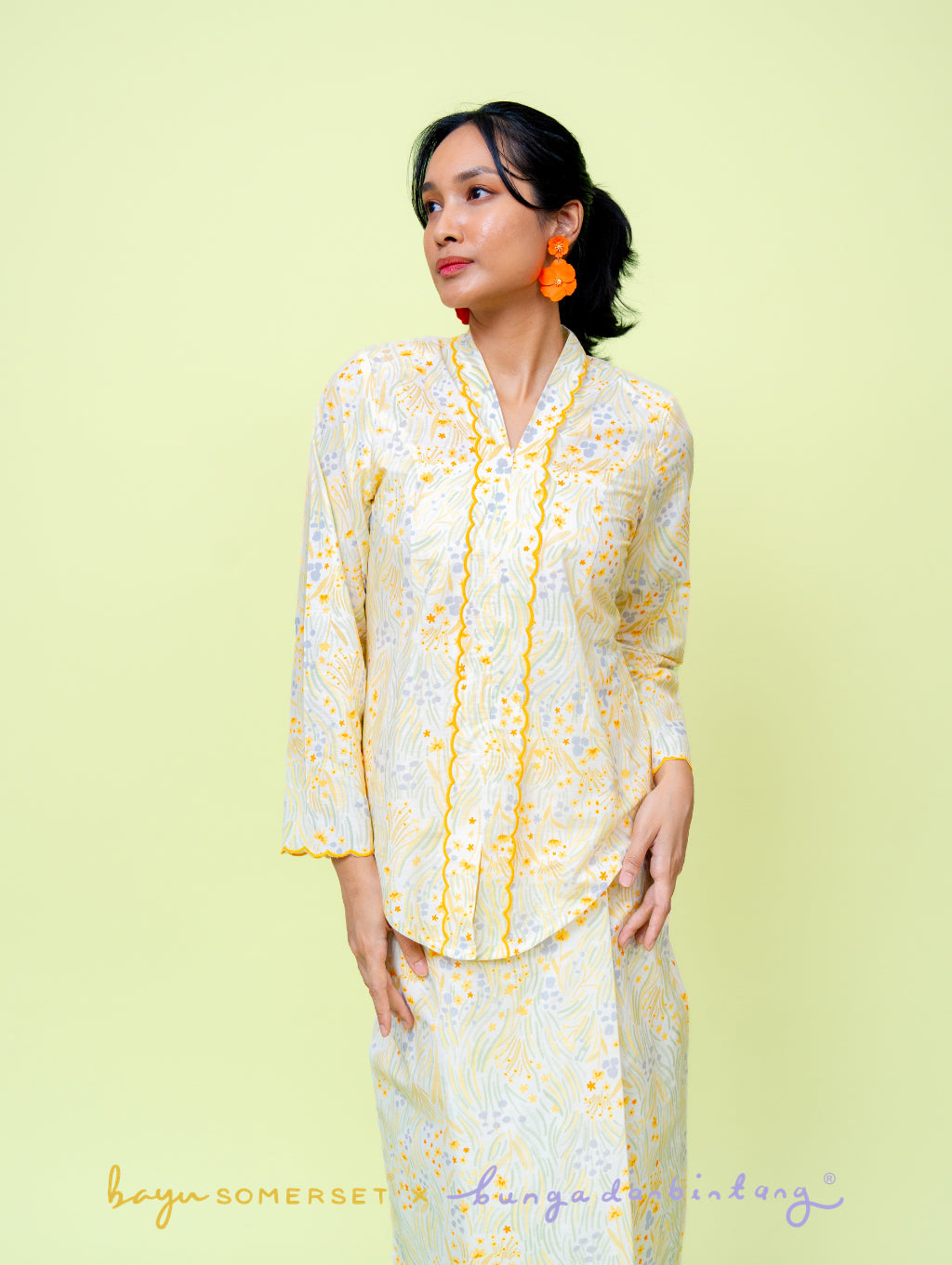 Elora Kebaya - Wildflower Yellow