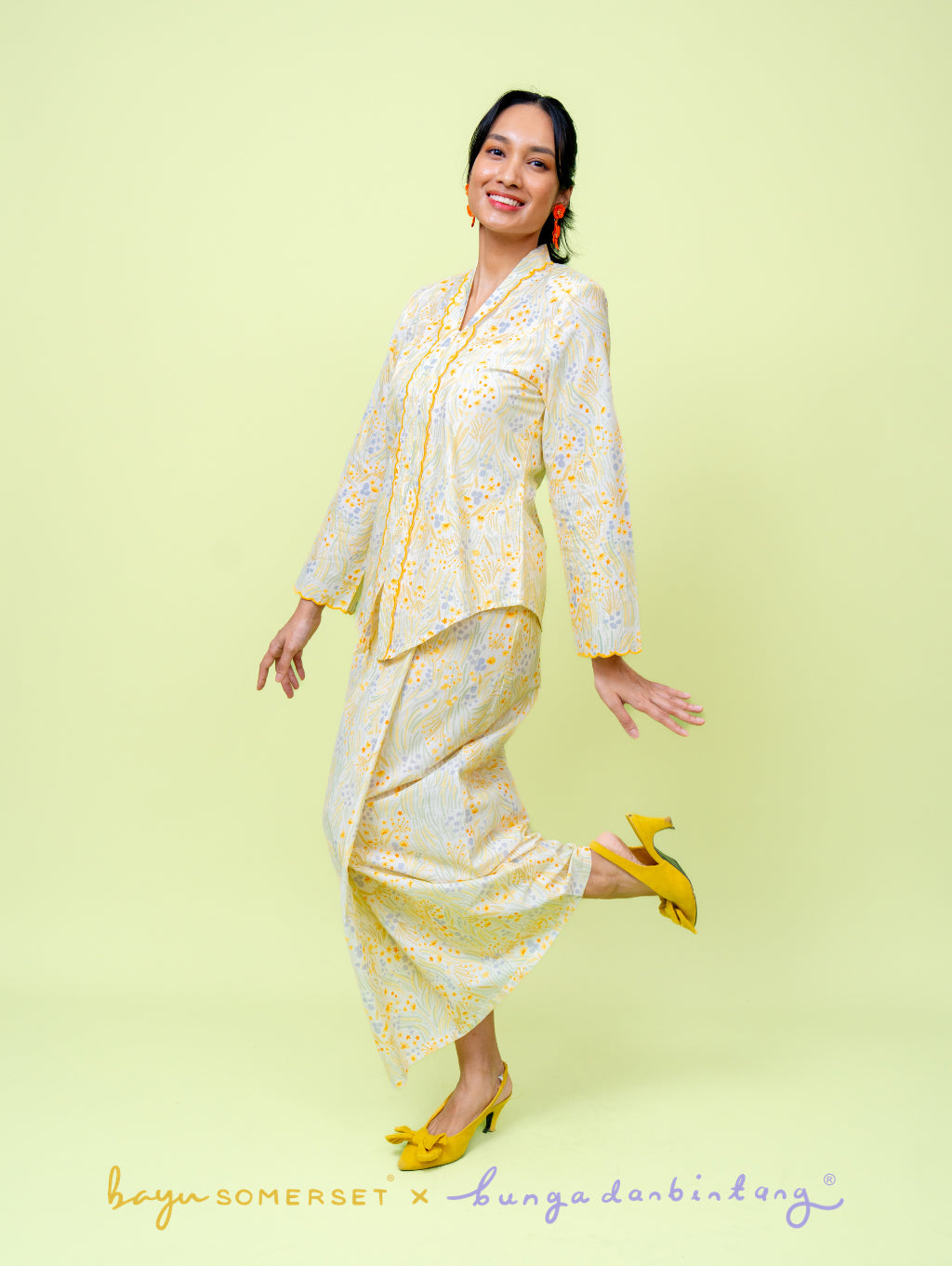 Elora Kebaya - Wildflower Yellow