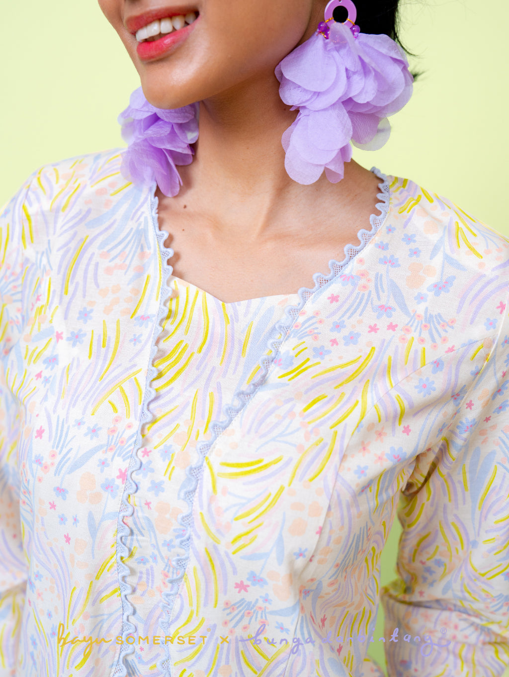 Miri Kebaya - Wildflower Blue