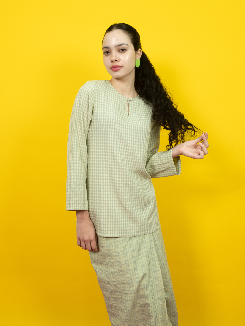 Anemone Kurung in Green