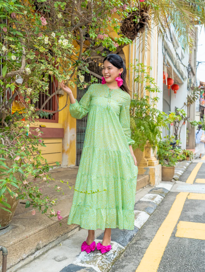 Claudia Dress - Origin Green