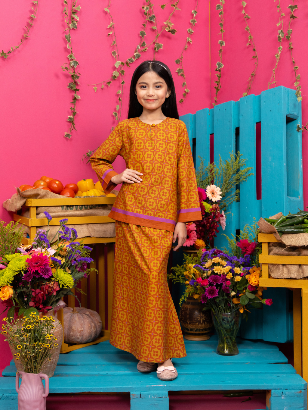 KIDS Lucia Kurung - Yellow