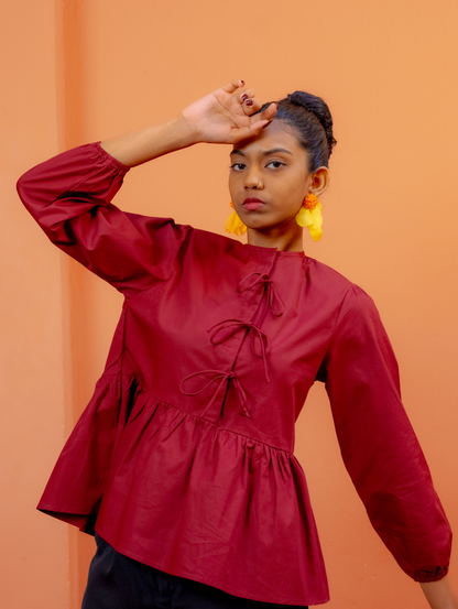 Tallulah Top - Maroon